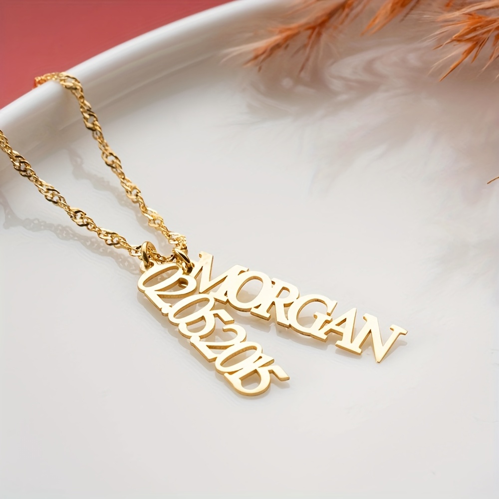 Personalized 18K Gold-Plated Multi-Name Necklace, Family Gift